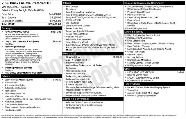 2026 Buick Enclave Preferred