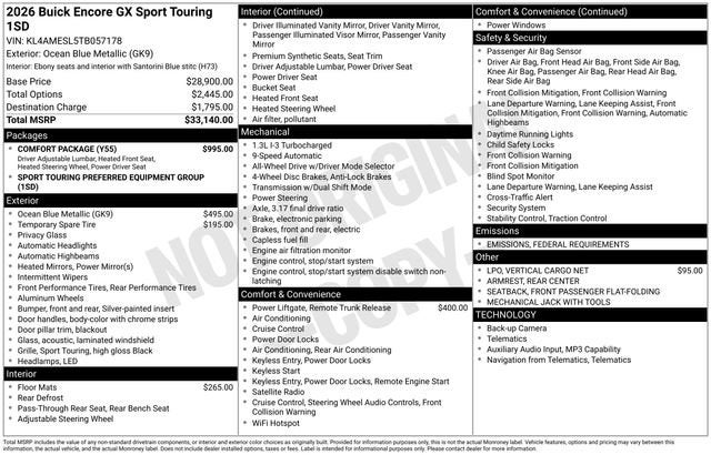2026 Buick Encore GX Sport Touring